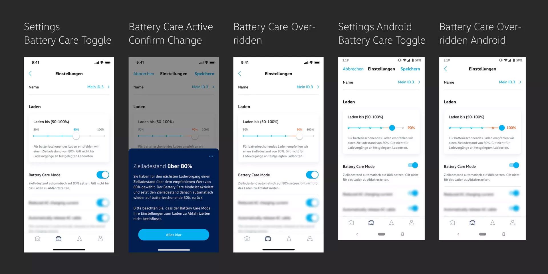 Zobrazenie rozšírenia režimu Battery Care Mode 