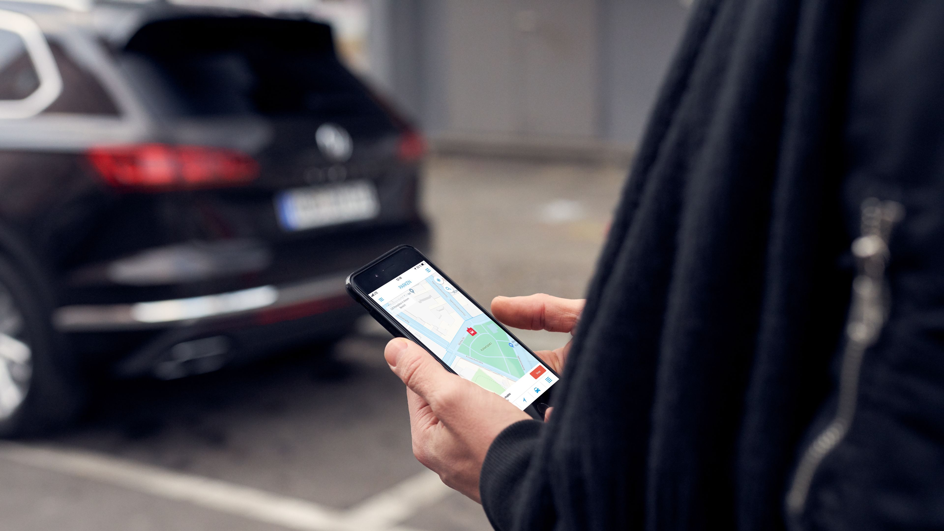 Carsharing mit der We Park App von Volkswagen